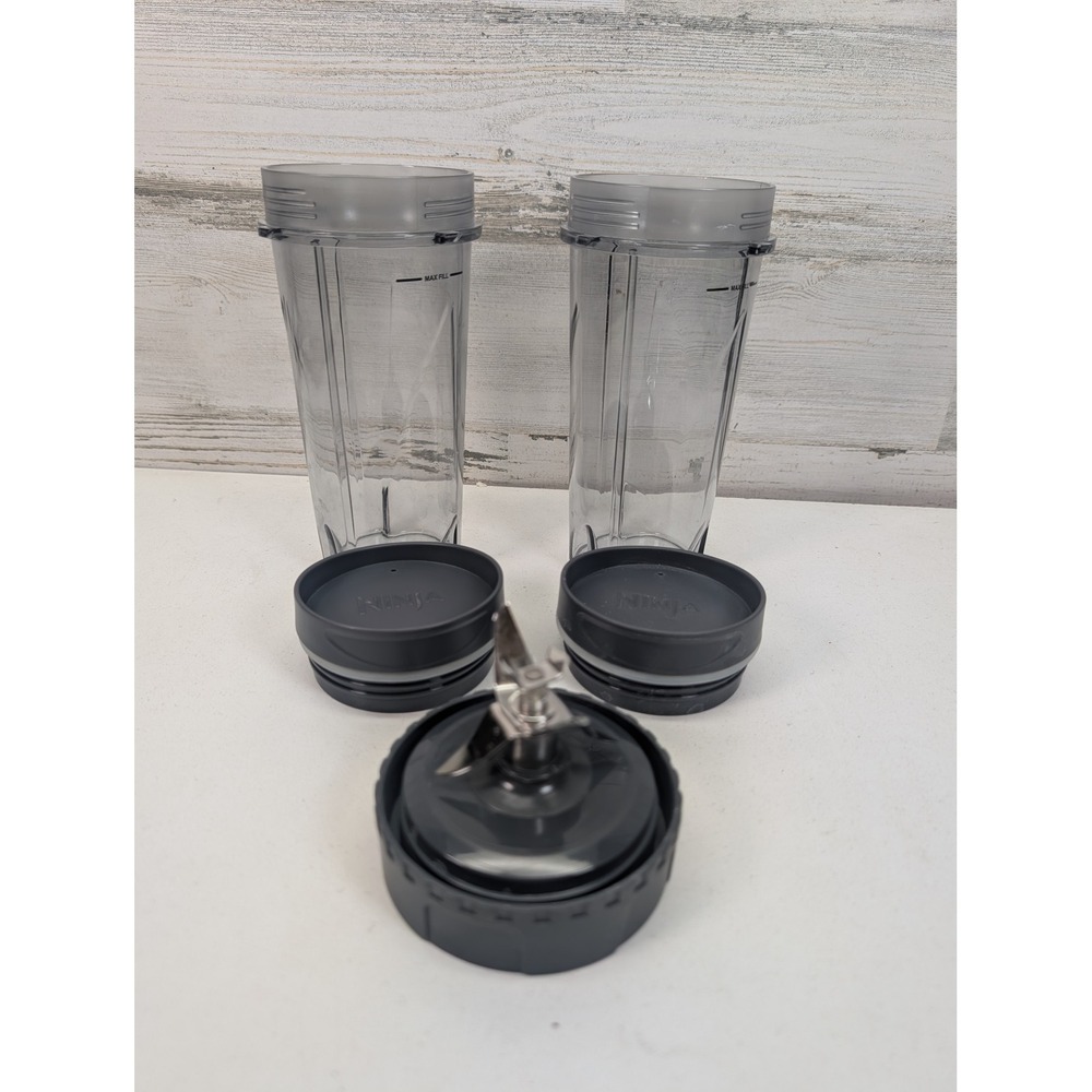 Ninja Blender Replacement Parts BL772 16oz Cups Lids and 6-Fin Blade Assembly